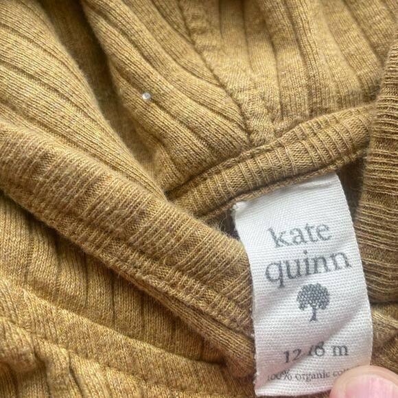 Kate Quinn Infant 12-18 Months Hooded Bodysuit Henley Ribbed Cotton - Picture 3 of 5